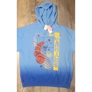 Golden State Warriors Men's Bonnie Blue 2XL XXL NBA Hoodie New NWT  Long‎ Sleeve